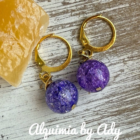 Alquimia Jewelry - Purple Earrings quartz
